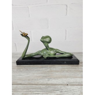 Statuette "Duet with a bird"