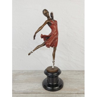Statuette "Dance of a ballerina in a red dress"