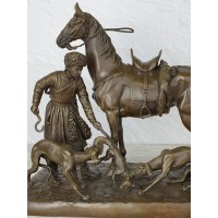Statuette of a "Stepladder with greyhounds (fox baiting)"