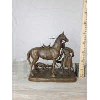 Statuette of a "Stepladder with greyhounds (fox baiting)"