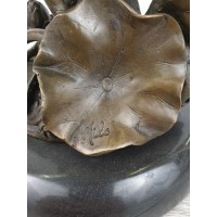 Candle holder "Girl with water lilies"