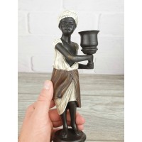The candle holder "The Little Black man stands (right)"
