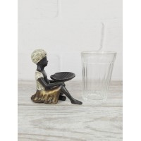 Candle holder "The little Black man is sitting candle holder"