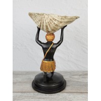 The African with a Shell candle holder