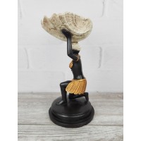 Candle holder "African with a shell 2"