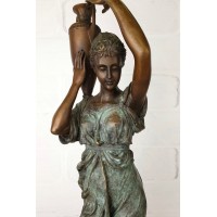 Sculpture "Girl with a jug (big green L.)"