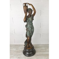 Sculpture "Girl with a jug (big green L.)"