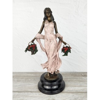 Statuette "Girl with baskets of flowers"