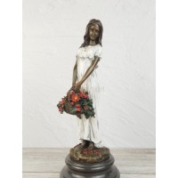 Statuette "Girl with a basket of flowers"