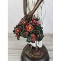 Statuette "Girl with a basket of flowers"