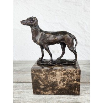Statuette "Greyhound on a stone (small)"