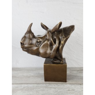 Statuette "Rhinoceros Head (large)"