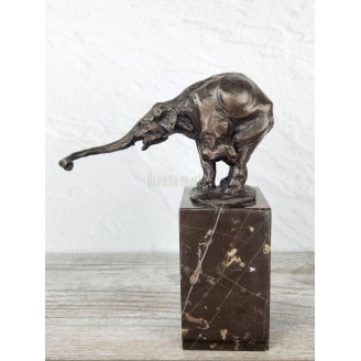 Statuette "Elephant on a stone (small)"