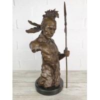 Sculpture "Indian with a spear"