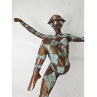 Sculpture "Dancer in a hat (large, green)"