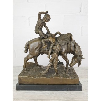 Sculpture "Boys playing on a mare"