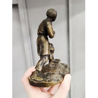 Antique statuette "The game of money"