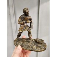 Antique statuette "The game of money"