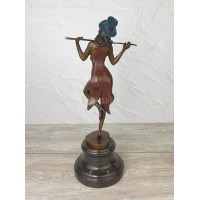 Statuette "Cabaret dancer with a cane (color)"